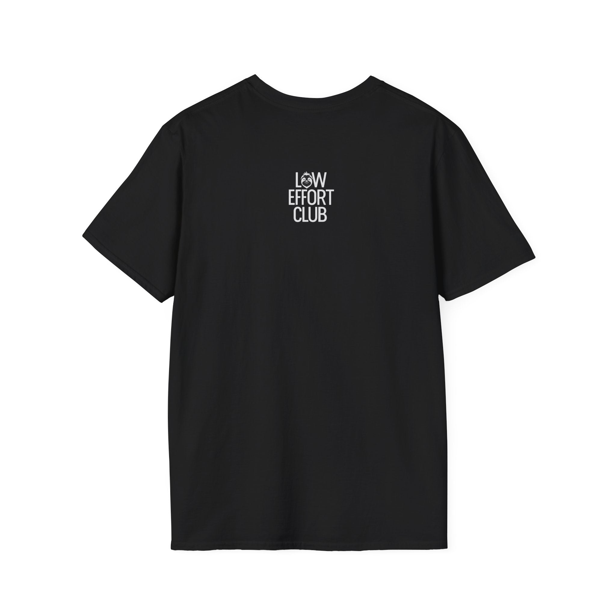 Just Chill Sloth Design T-Shirt — 'Low Effort Club' Relaxed Graphic Tee