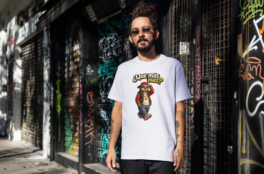 Funny Sloth Graphic T-Shirt – “¿Qué más pues?” Streetwear Tee