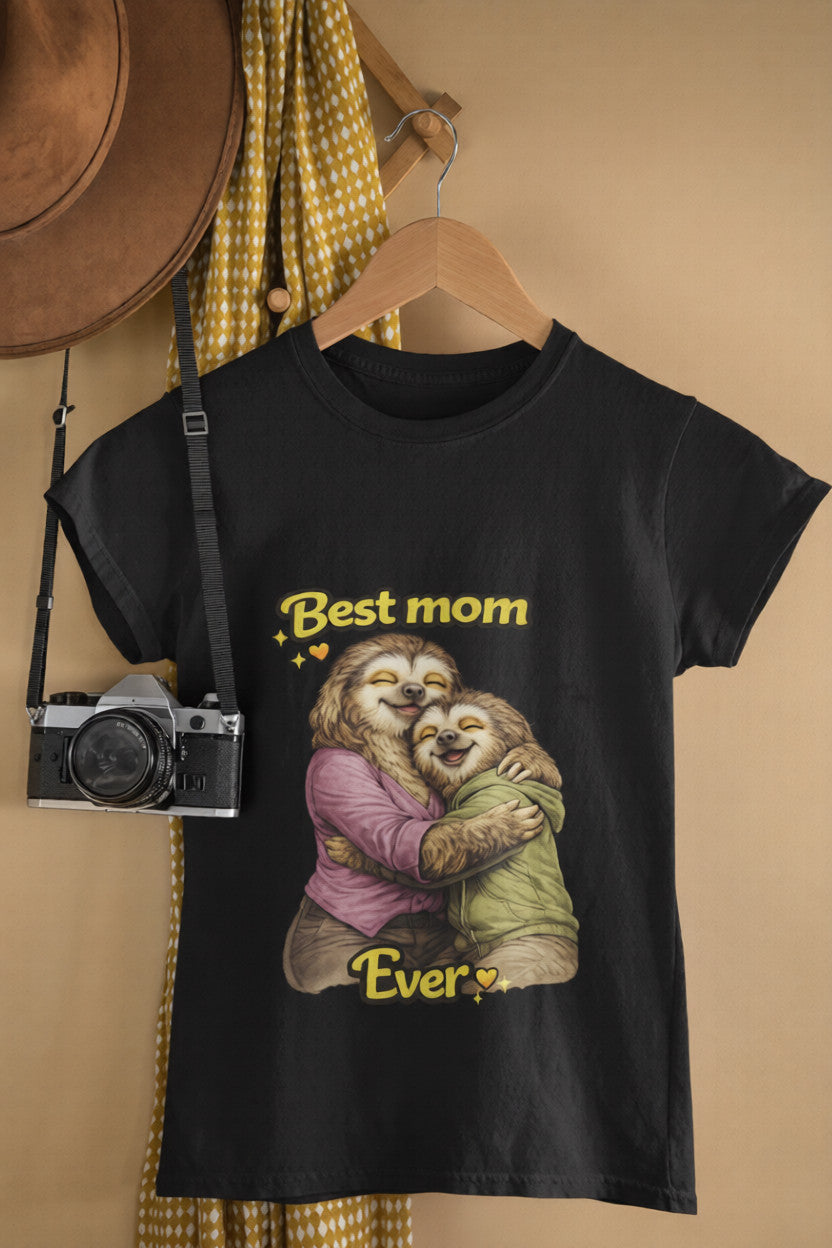 Best Mom Ever Sloth T-Shirt – Cute Mother’s Day Shirt