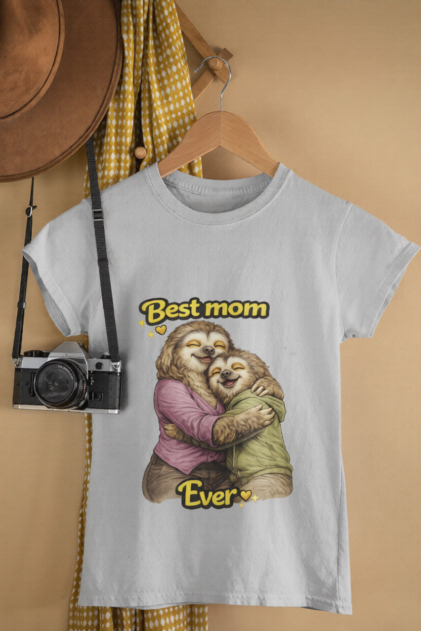 Best Mom Ever Sloth T-Shirt – Cute Mother’s Day Shirt