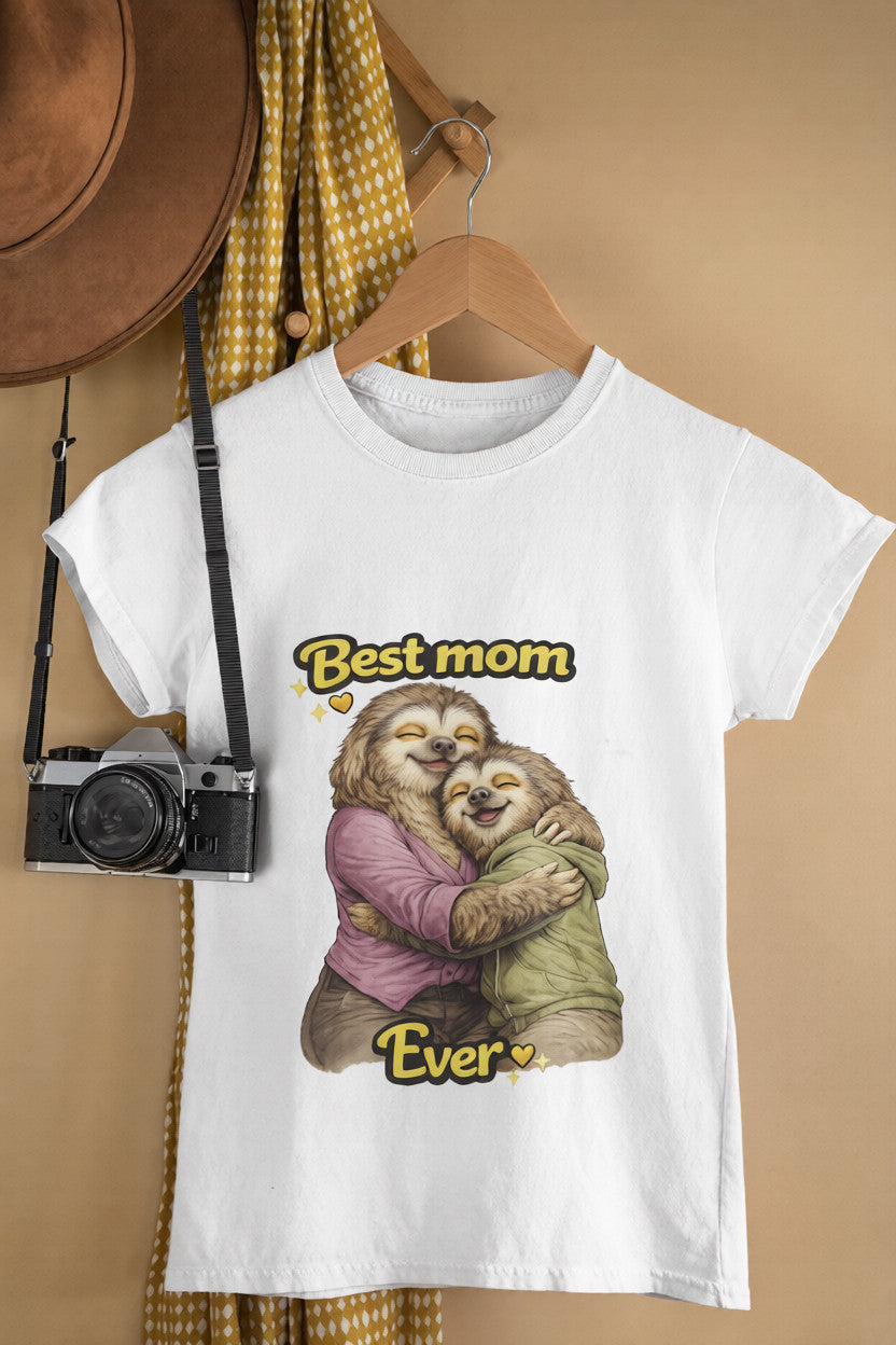 Best Mom Ever Sloth T-Shirt – Cute Mother’s Day Shirt