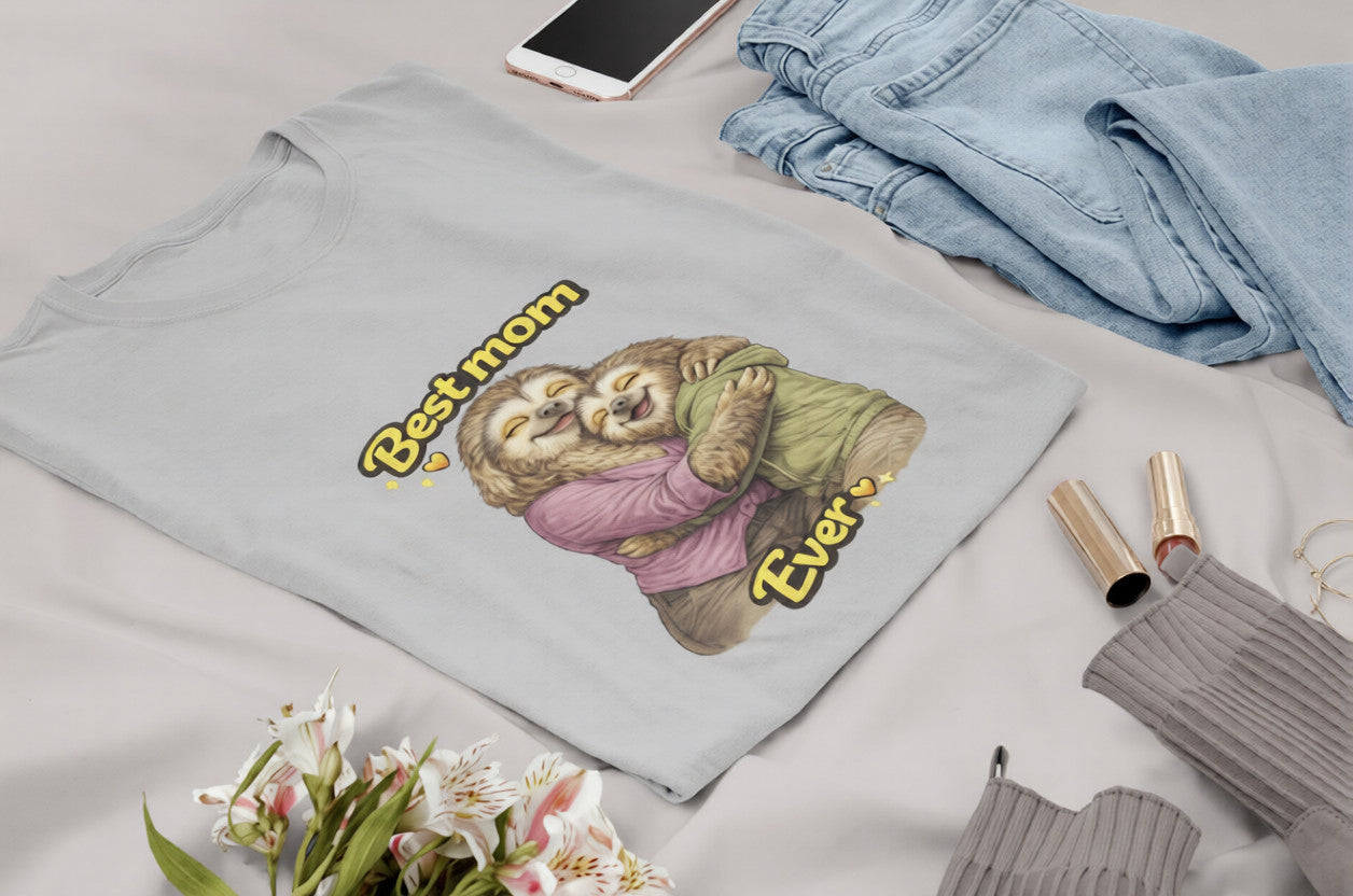 Best Mom Ever Sloth T-Shirt – Cute Mother’s Day Shirt