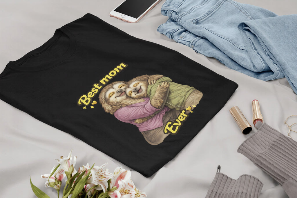 Best Mom Ever Sloth T-Shirt – Cute Mother’s Day Shirt