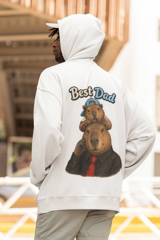 Best Dad Hoodie – Cute Capybara Father’s Day Hoodie | Cozy Gift for Dad