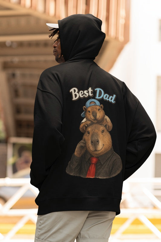 Best Dad Hoodie – Cute Capybara Father’s Day Hoodie | Cozy Gift for Dad