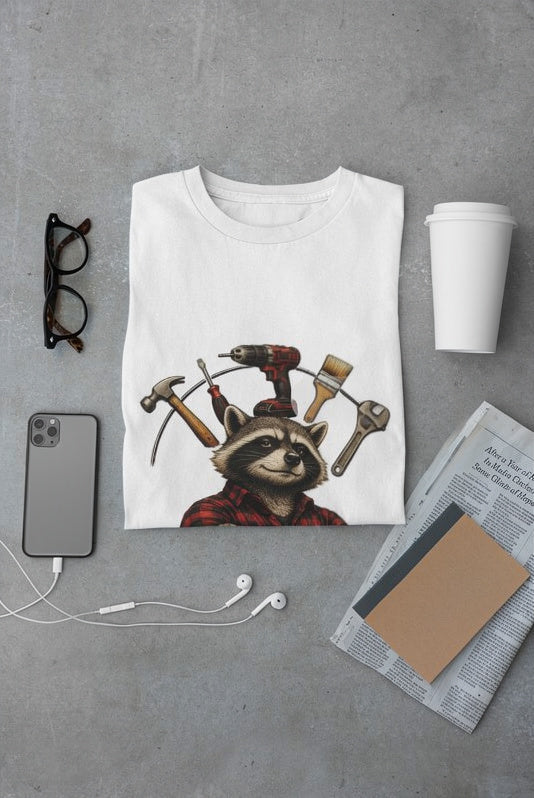 Dad Mode ON T-Shirt – Funny Raccoon Dad Shirt