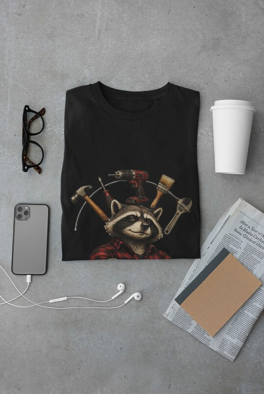 Dad Mode ON T-Shirt – Funny Raccoon Dad Shirt