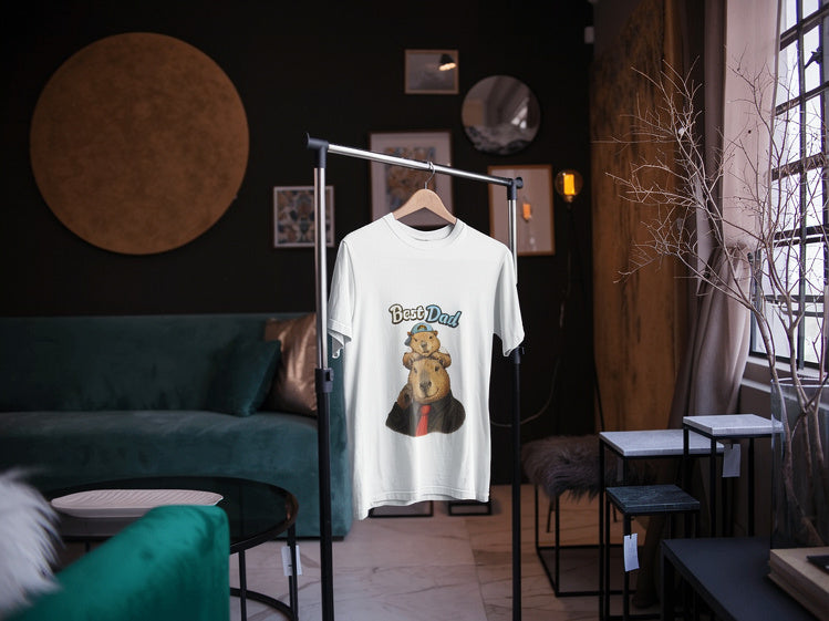 Best Dad Ever T-Shirt – Cute Animal Father’s Day Gift Tee