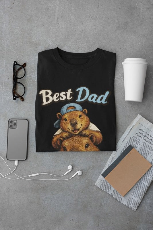 Best Dad Ever T-Shirt – Cute Animal Father’s Day Gift Tee