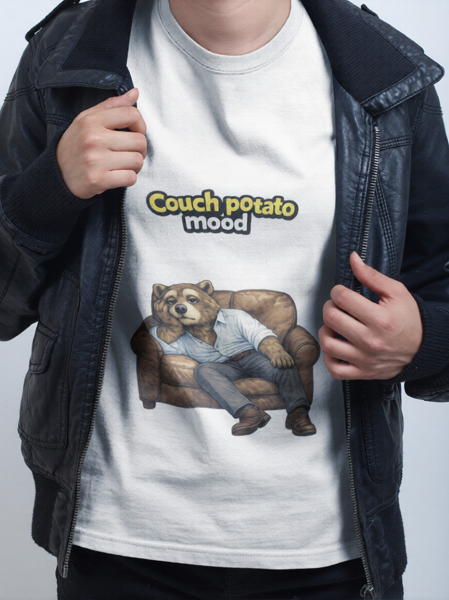 Couch Potato Mood Grizzly Bear T-Shirt
