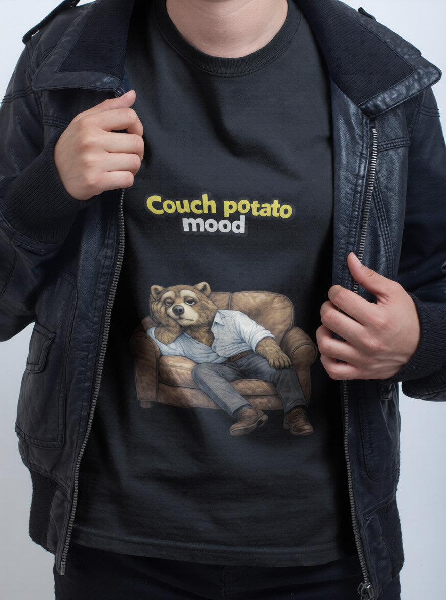 Couch Potato Mood Grizzly Bear T-Shirt