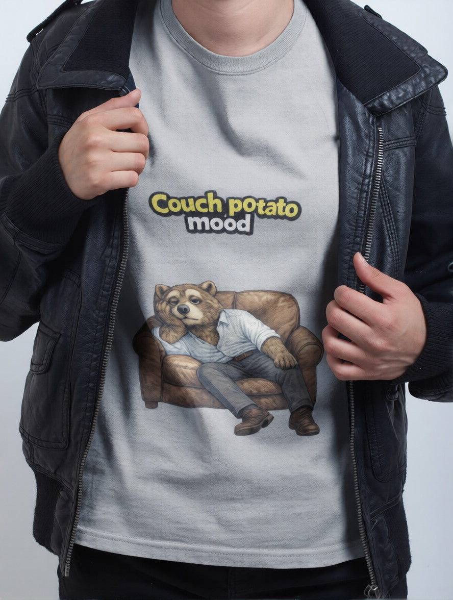 Couch Potato Mood Grizzly Bear T-Shirt