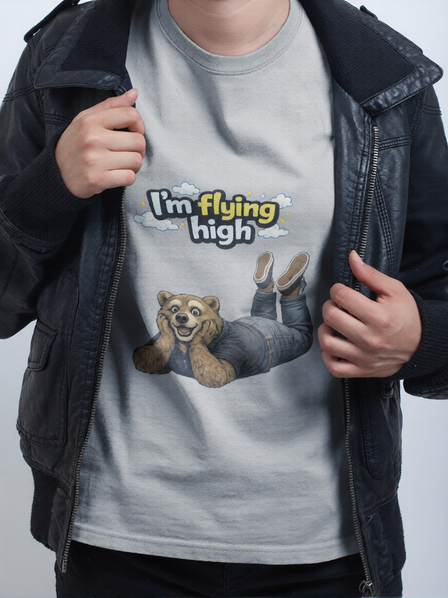 I’m Flying High Grizzly Bear Graphic T-Shirt