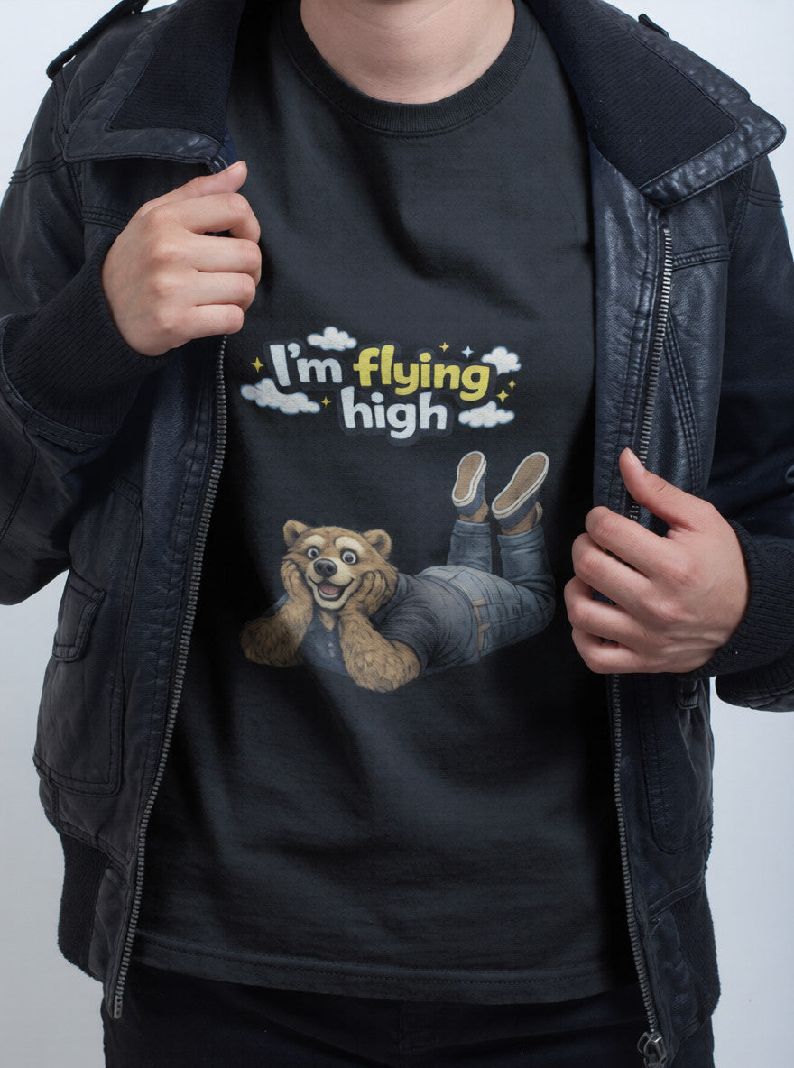 I’m Flying High Grizzly Bear Graphic T-Shirt