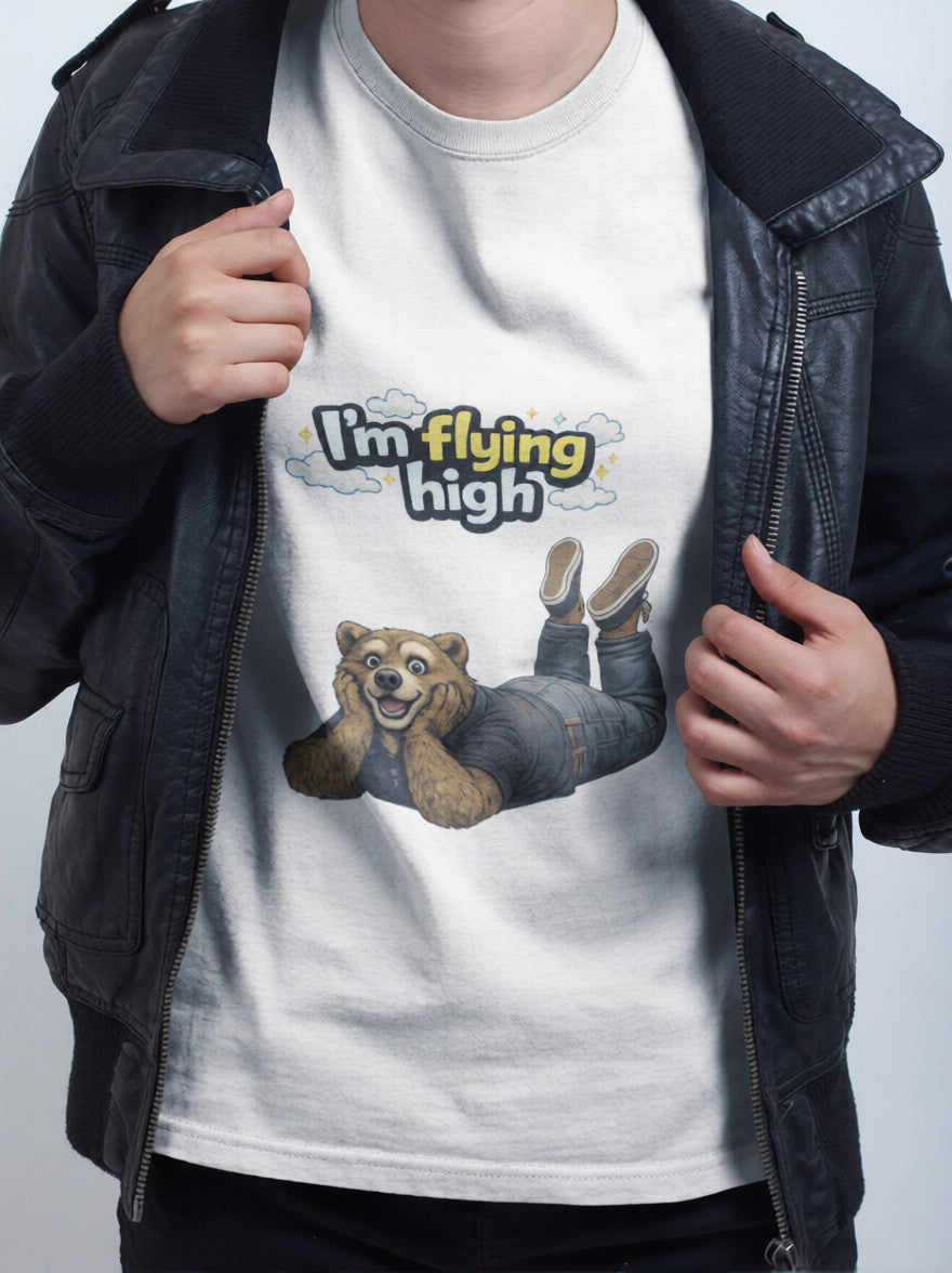 I’m Flying High Grizzly Bear Graphic T-Shirt