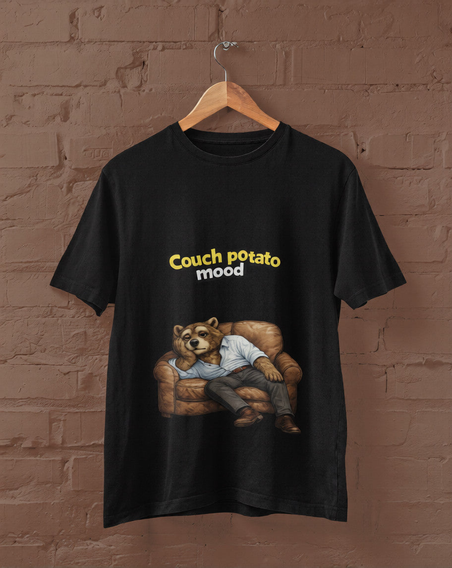 Couch Potato Mood Grizzly Bear T-Shirt
