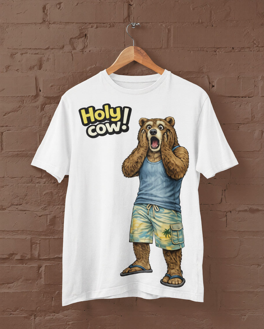 Holy Cow Grizzly Bear T-Shirt | Funny Graphic Tee