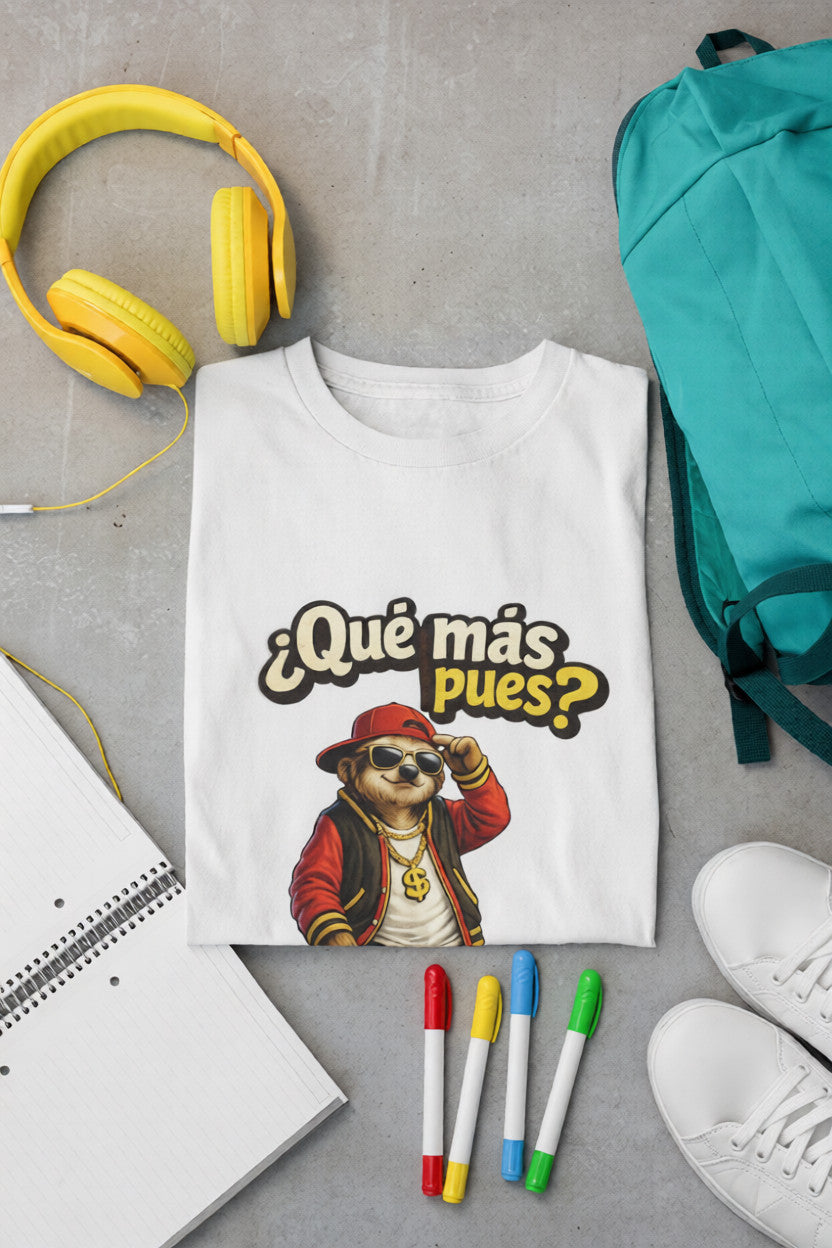 Funny Sloth Graphic T-Shirt – “¿Qué más pues?” Streetwear Tee