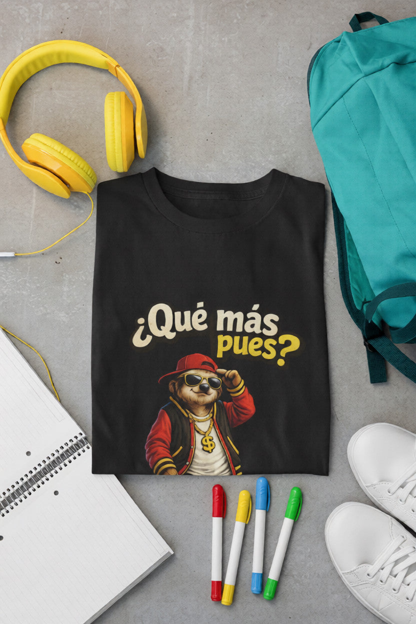 Funny Sloth Graphic T-Shirt – “¿Qué más pues?” Streetwear Tee
