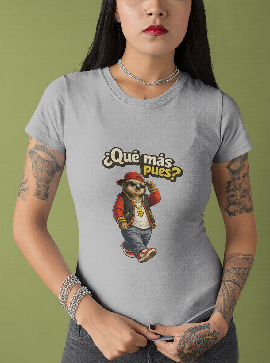 Funny Sloth Graphic T-Shirt – “¿Qué más pues?” Streetwear Tee
