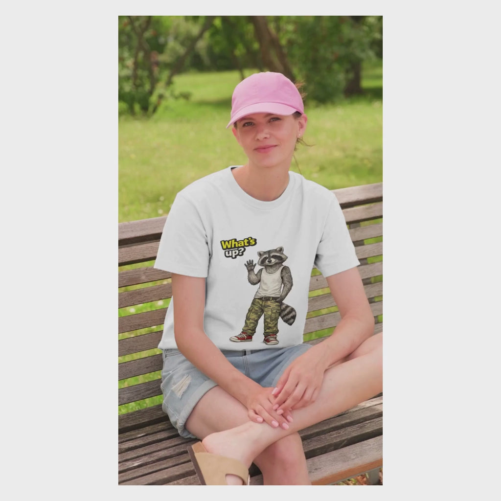 What’s Up Raccoon T-Shirt | Streetwear Animal Tee