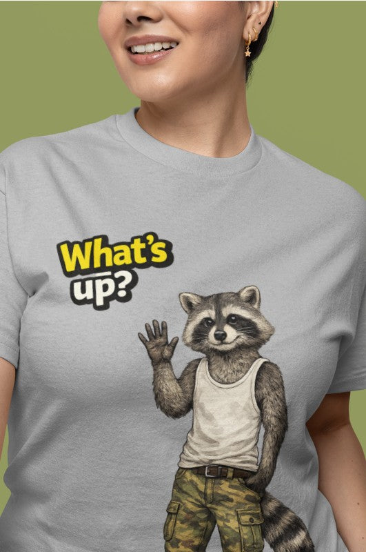 What’s Up Raccoon T-Shirt | Streetwear Animal Tee